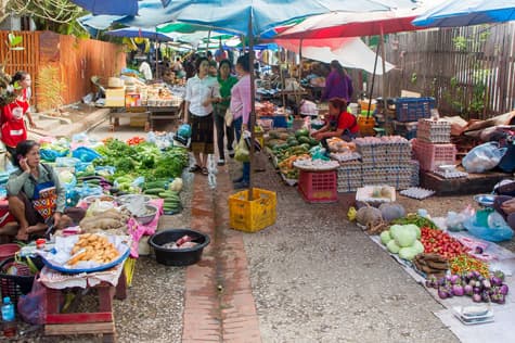 Local Market in Laos