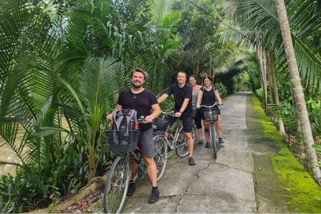 cycling around Tan Thach village
