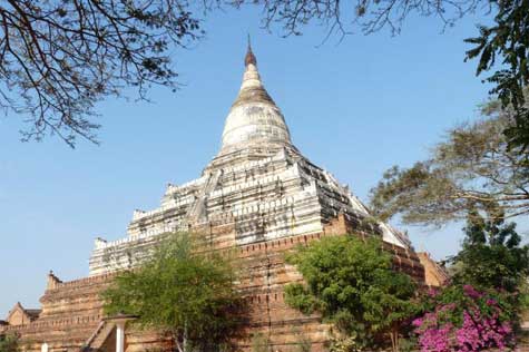 visit Shwesandaw Pagoda, one of the best landmarks in Bagan and famous for its magical sunset
