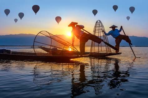 scenic boat ride awaits as you transfer to your lakeside resort, and as you journey along Inle Lake, you'll be captivated by the breathtaking landscapes