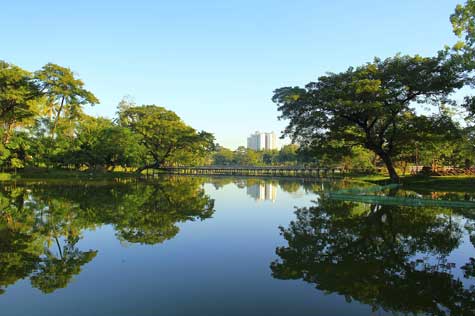 Then contemplate the tranquil beauty of the Royal Lake of Kandawgyi Park