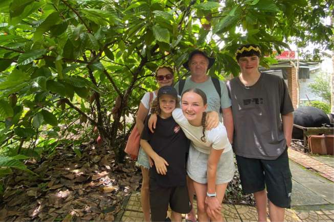 will pick and enjoy fresh fruits in the garden with Uncle 6 in Cai Be