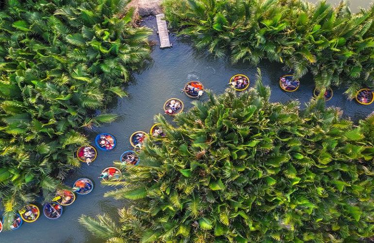 The coconut forest is like the western Vietnam area of the river in Hoian